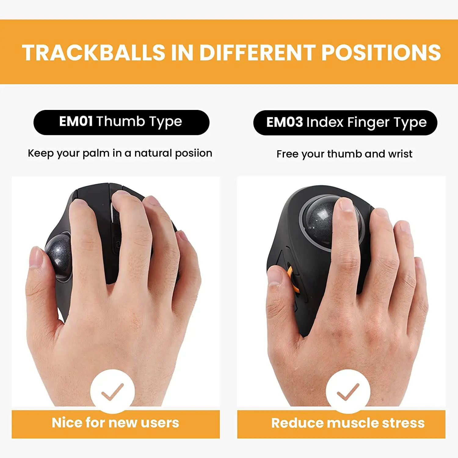 ProtoArc Wireless Index Finger Trackball Mouse Rechargeable RGB Rollerball BT 24g Mice for Computer Laptop 3 Device Connection 240314