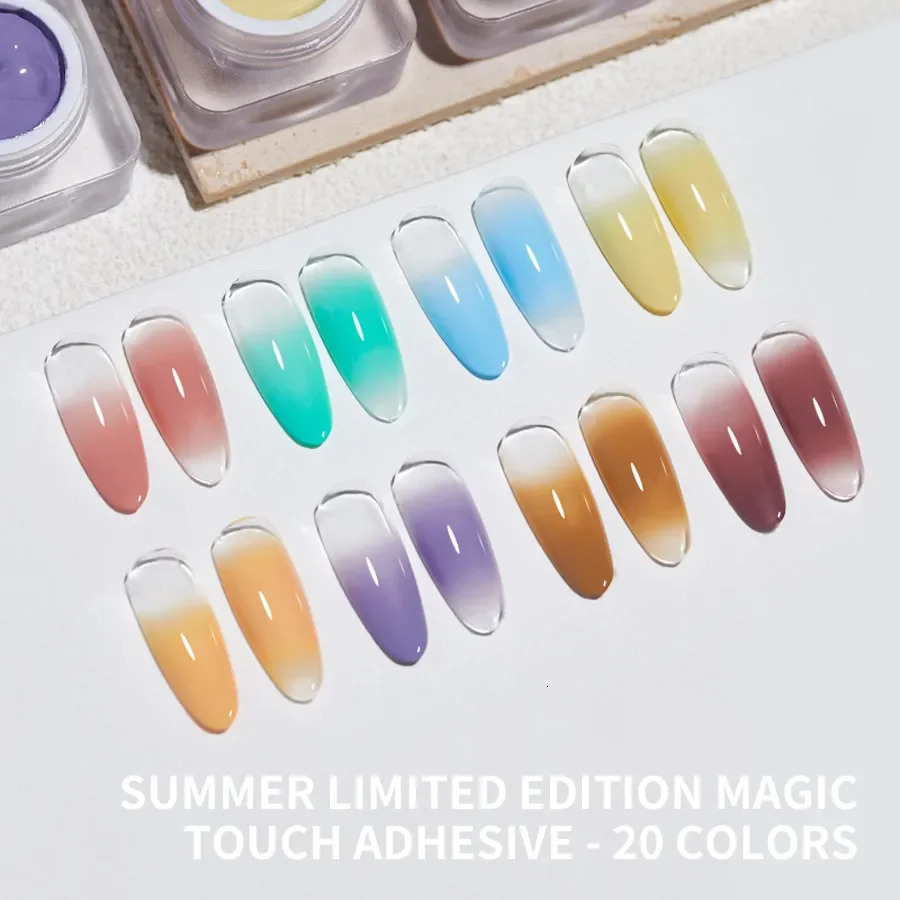 20 Colors Pat Painting Gel Nail Polish Set With Sponge Gradient Semi Permanent Soak Off UV LED Nail Art Gel Varnishes For Nails 240321