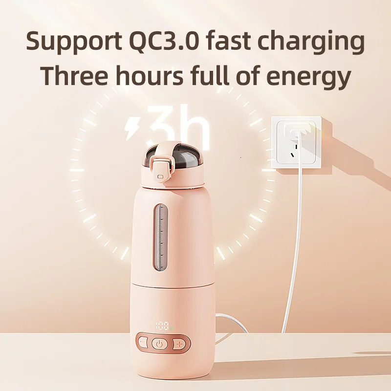 Electric Instant Baby Water Warmer USB Quick Charge 316 Food Grade Glass Outdoor Travel Portable Milk Bottle Night 240322