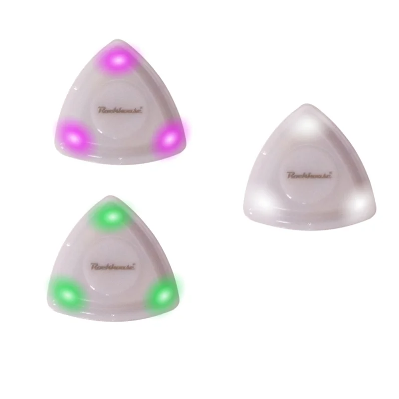 LED luminous picks Personality guitar picks Acoustic guitar electric guitar picks white, green and purple three-color light