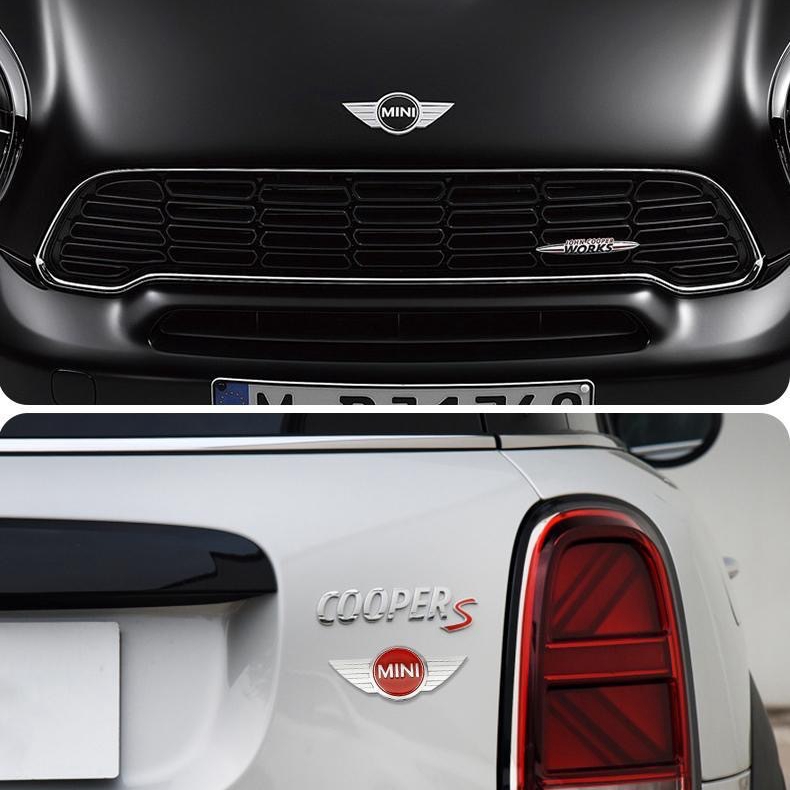 Mini COOPER S Metal 12*5cm Hood BADGE Tail Emblem F56 R50 R56 R53 R52 REAR Car Styling Auto Accessories