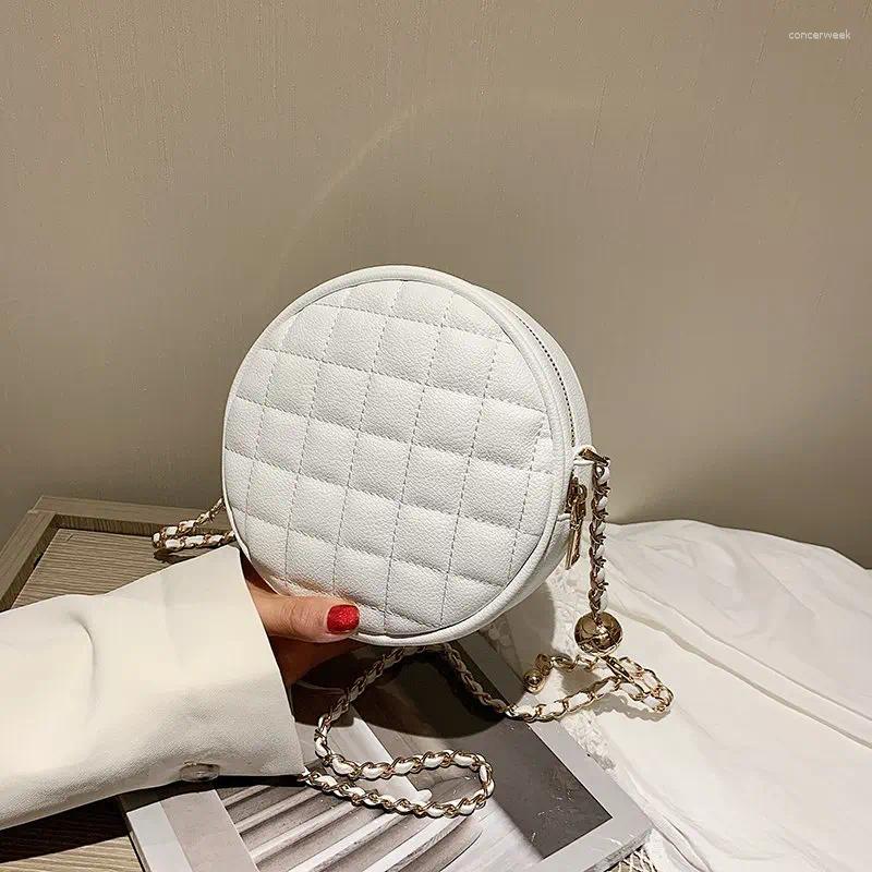 Shoulder Bags Fashion Women Messenger Round Bag Girls Crossbody For Chains Lady 2024 Small Handbag Design Sling