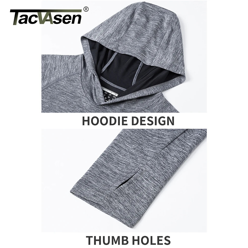 TACVASEN UPF50 Long Sleeve Hoodie Tshirts Womens SunUV Protection Outdoor Sports Pullover Casual Hooded Gym Fitness T shirts 240318