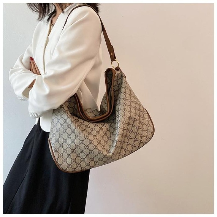 2024 New Luxury Designer Handbags High Quality Brand Shoulder Messenger Bag Thick Pu Leather Shoppping Bags Large Capacity Tote