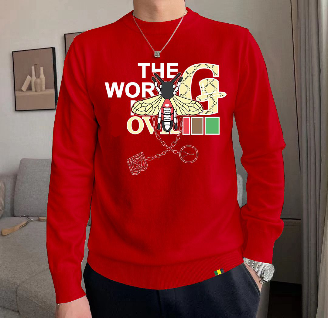 Mens Sweaters Fashion Men's Casual Round Long Sleeve Sweater Men Women Letter Printing Sweaters #188