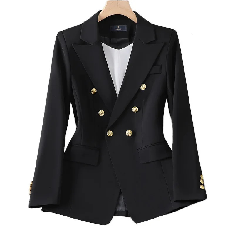 Female Uniform Business Suits with Straight Trouser Elegant Office Blazer Set for Women Work Wear Pants Suite Black White Red 240319