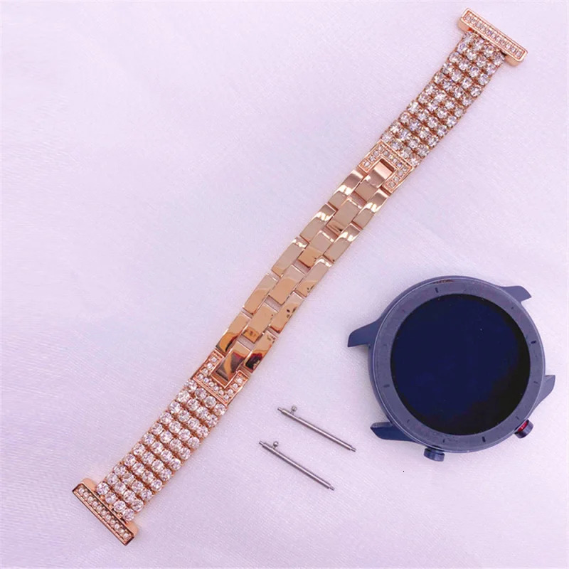 20mm 22mm Fran-lzp Diamond Strap for Galaxy Watch 3 41mm 45mm Band Bracelet S3 42mm mm Active 2 Gear Women Wristbands 240311
