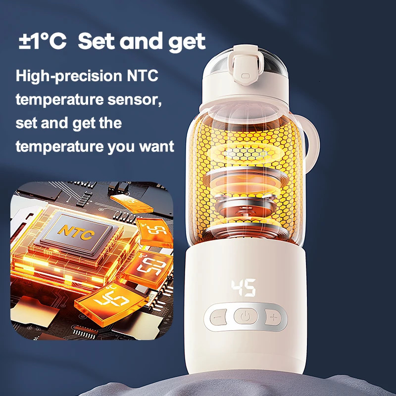 Portable Baby Milk Bottle Warmer 400ML USB Quick Charge 316 Food Grade Glass Outdoor Travel Electric Instant Water 240322