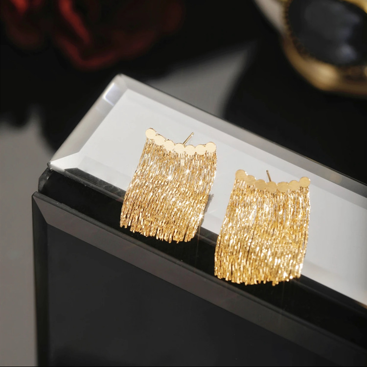 2024 Top Sell Dangle Earrings Luxury Jewelry 925 Sterling Silver Fill Metal Chain Party Women Wedding Drop Tassels Earring For Mother Day Gift