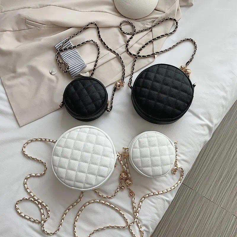 Shoulder Bags Fashion Women Messenger Round Bag Girls Crossbody For Chains Lady 2024 Small Handbag Design Sling