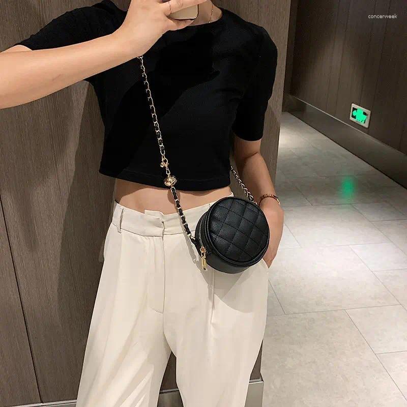Shoulder Bags Fashion Women Messenger Round Bag Girls Crossbody For Chains Lady 2024 Small Handbag Design Sling