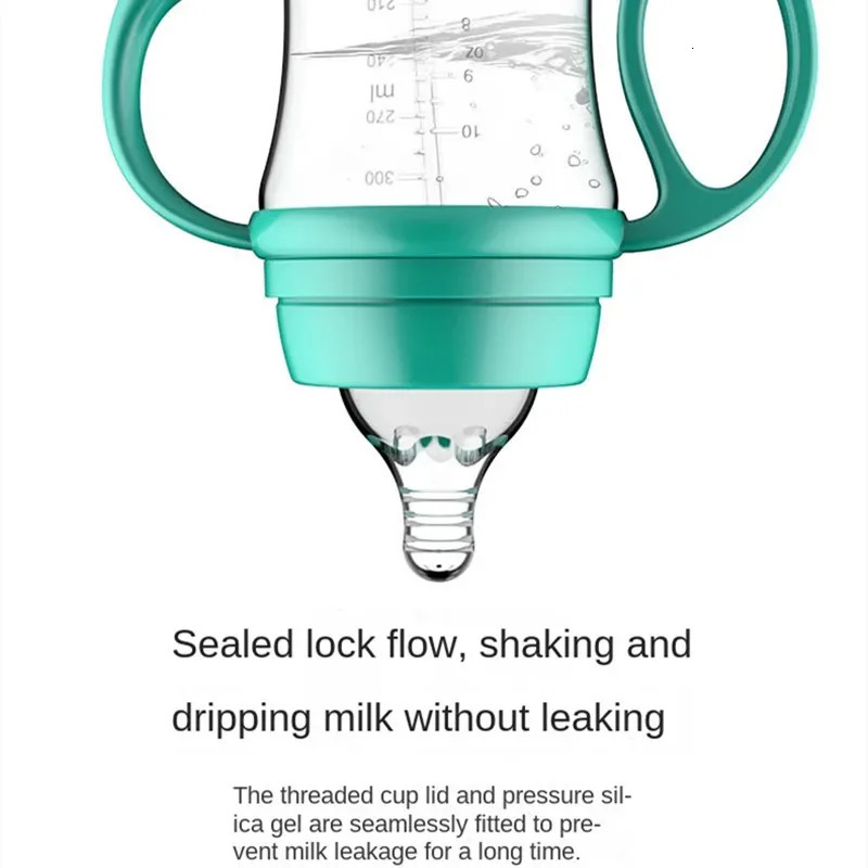 Anti-Choke Baby Bottle With Grip Wide-Caliber Feeding Bottles fpr born Dring Cup Dual Use Infant Milk Water Drinking Bottle 240315