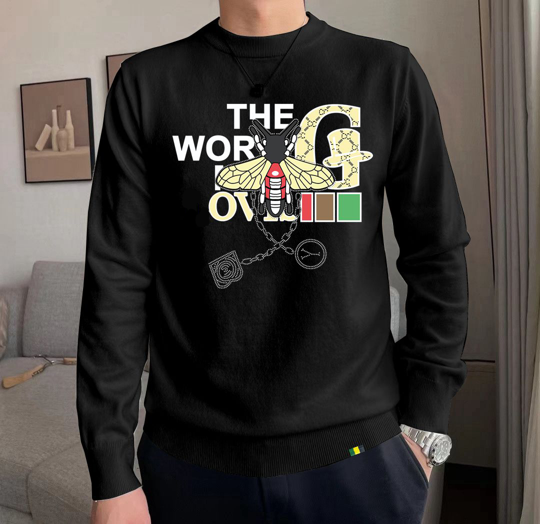 Mens Sweaters Fashion Men's Casual Round Long Sleeve Sweater Men Women Letter Printing Sweaters #188