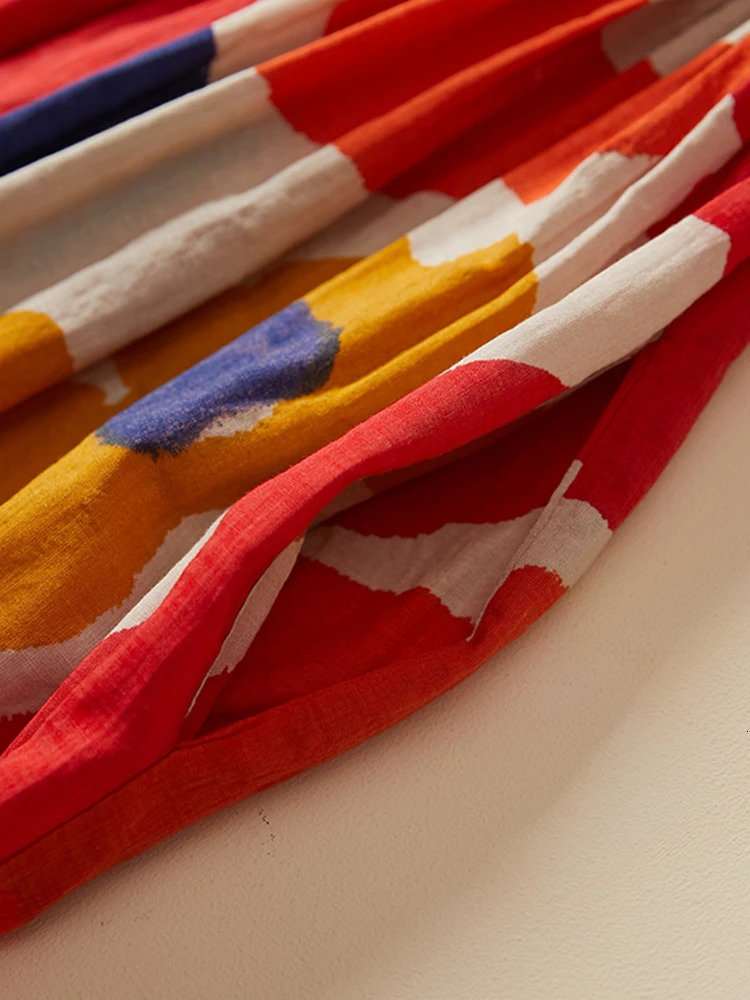 Plus Size Boho Beach Floral Summer Dress Women Cotton Ladies Dresses Loose Casual Long Oversized Woman Dress Vestidos 240318