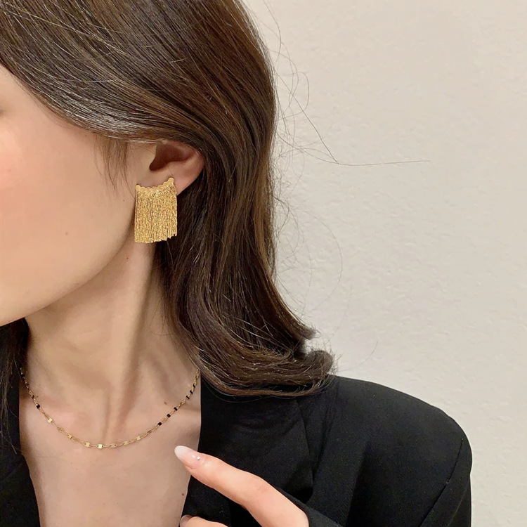 2024 Top Sell Dangle Earrings Luxury Jewelry 925 Sterling Silver Fill Metal Chain Party Women Wedding Drop Tassels Earring For Mother Day Gift