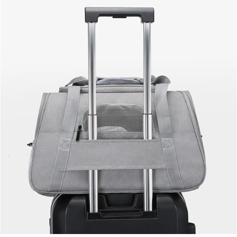 Dog Bag Soft Side Backpack Cat Pet s Dog Travel Bags Airline Approved Transport For Small Dogs Cats Outgoing 240318