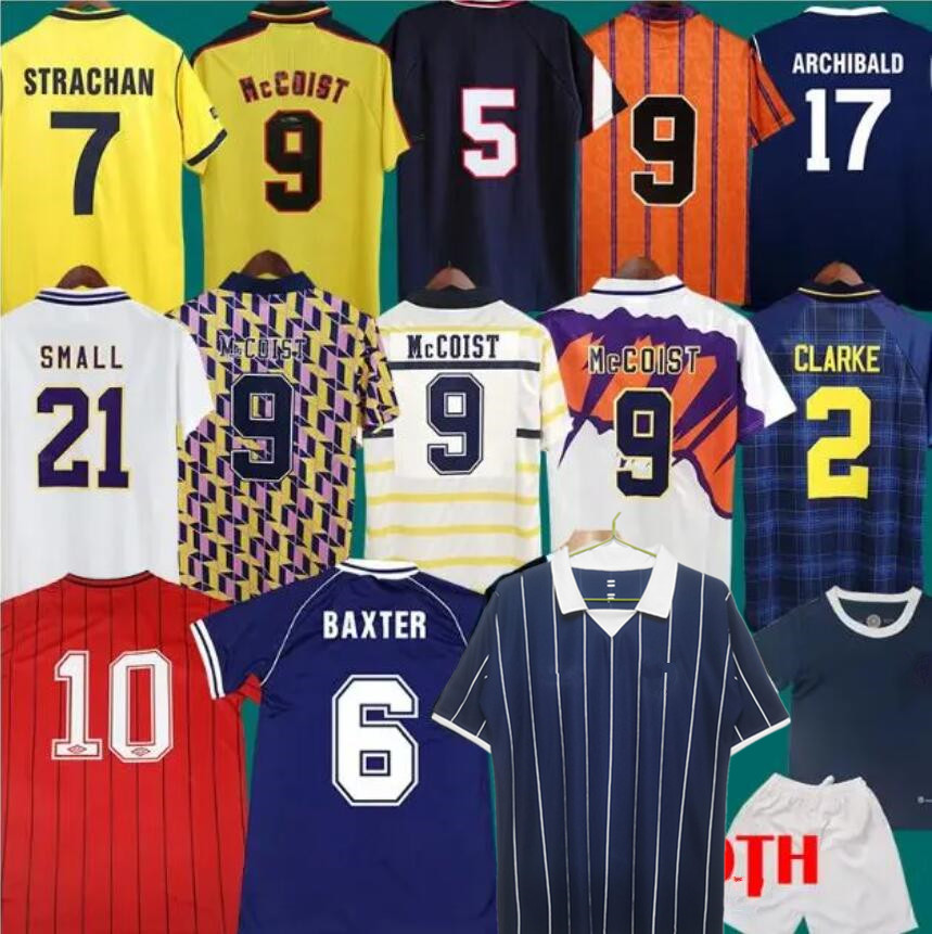 Retro 1978 1982 1986 1990 World Cup Scotland football shirts Retro Soccer Jerseys 1991 1992 1993 1994 1996 1998 2000 Vintage jersey Collection STACHAN McSTAY