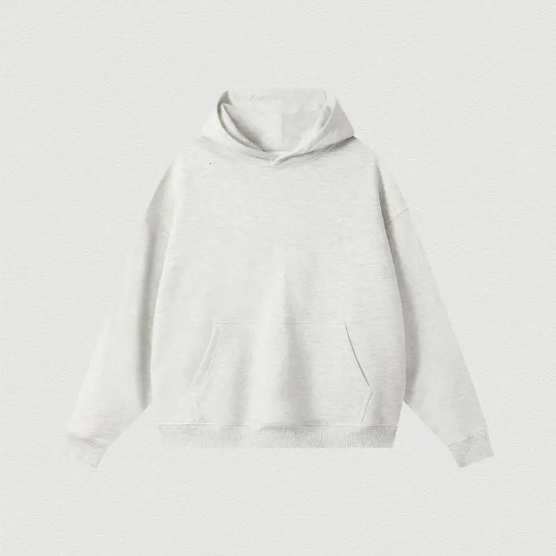 400GSM Oversized Frency Terry Autumn Winter Casual Cotton Men Woven High Quality Top Solid Color Hoodies Sweatshirt Streatwear 240321
