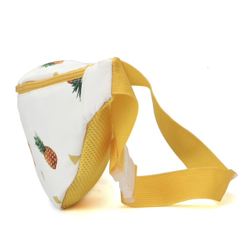 2025 NEW Annmouler Large Capacity Women Waist Cotton Fabric Fanny Pac Pineapple Printed Chest Zipper Phone Belt Hip Bag 240311 zhanyishengli