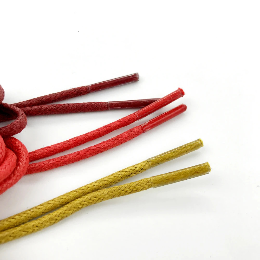 Casual Cotton Shoelaces Waterproof Waxed Oxford Round Shoe laces Leather Shoestring Cord Ropes 60cm80cm100cm120cm140cm180cm 240321