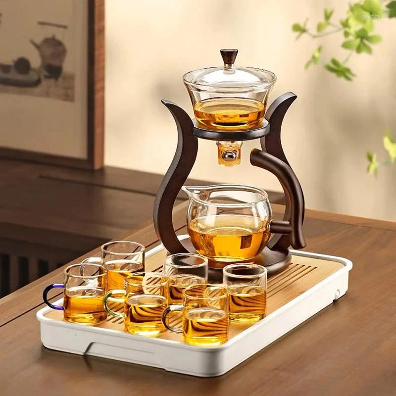 Set with Magnetic Water Diversion - Automatic Kung Fu Teapot for Lazy Tea Lovers
