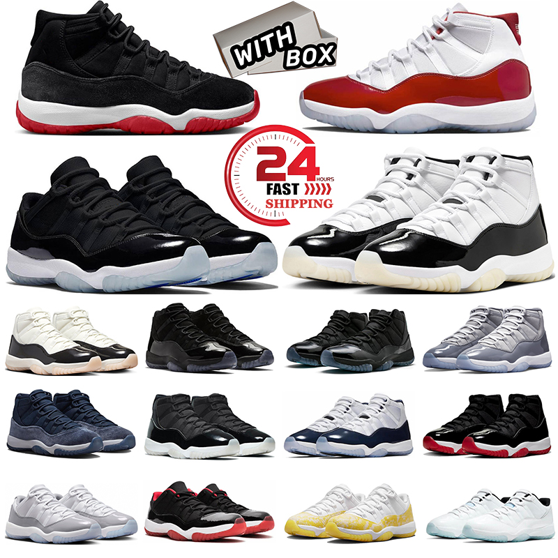Jumpman 11 Men Basketball Shoes 11s Bred Velvet Cherry Gratitude Space Jam Cool Grey Neapolitan Midnight Navy Women Mens Trainers Outdoor Sports Sneakers