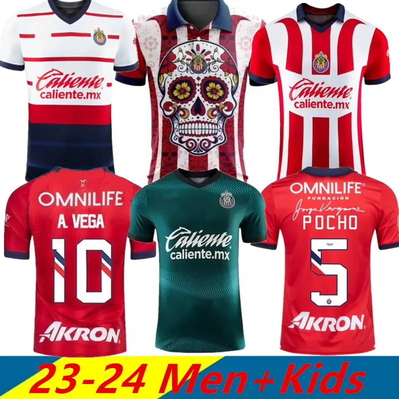 23 24 Chivas de Guadalajara Soccer Jerseys 2023 2024 3rd LIGA MX C. COWELL A.ZALDIVAR CALDERON J.MACIAS CHICHARITO A.VEGA PONCE Alvarado Men Women / kids kit football shirt