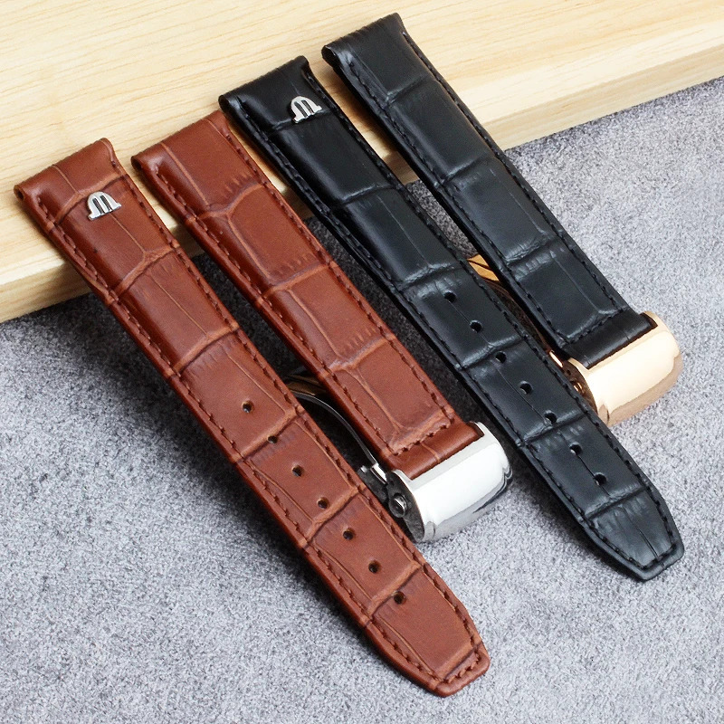 Genuine Leather Watch Strap 20MM 22MM For Maurice Lacroix LES CLASSIQUES MASTERPIECE PONTOS Men Watch Band Bracelet 240313