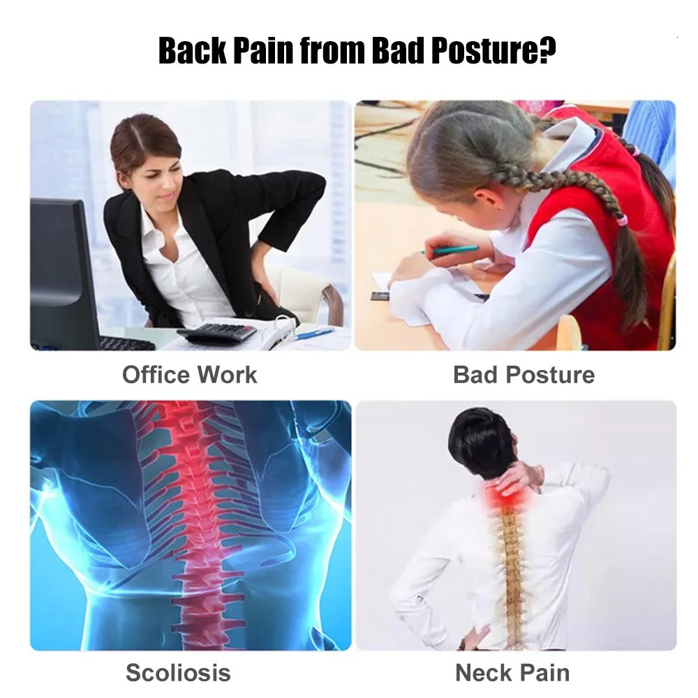 Back Posture Corrector Clavicle Lumbar Spine Straight Strap Shoulder Support Brace Corset Bone Pain Relief Belt Body Health Care 240322