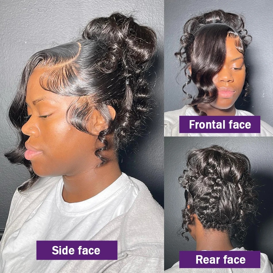 Body Wave 360 Full Wig Human Hair Preplucked HD Lace Frontal Wigs For Women Brazilian Glueless High Ponytail Clearance Sale