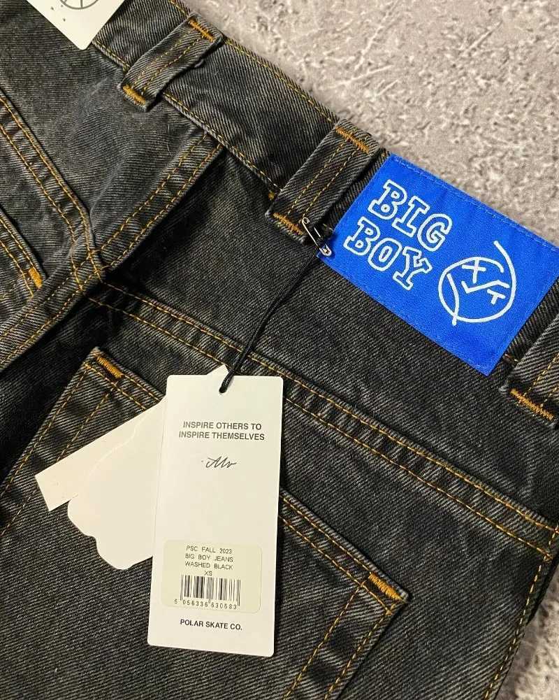 Men's Jeans Y2K Harajuku Loose Straight Jeans Gothic Hip Hop Leisure High end Embroidered Simple Jeans Street Jeans Fashion High Waist Mens WearL