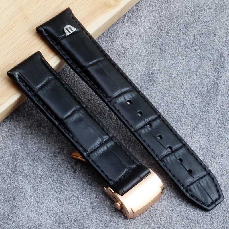 Genuine Leather Watch Strap 20MM 22MM For Maurice Lacroix LES CLASSIQUES MASTERPIECE PONTOS Men Watch Band Bracelet 240313