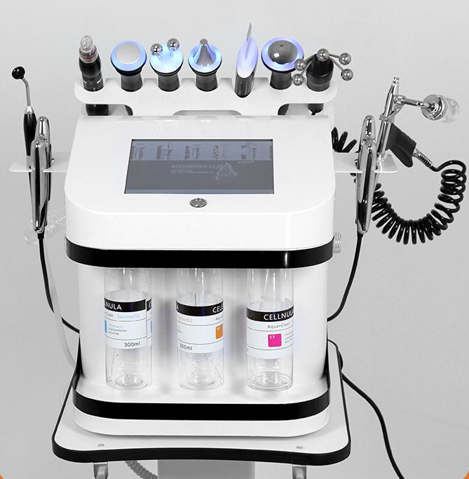 Portable 10 in 1 Multifunctional RF BIO Facial Machine Black Pearl Ultrasonic Oxygen Beauty Machine