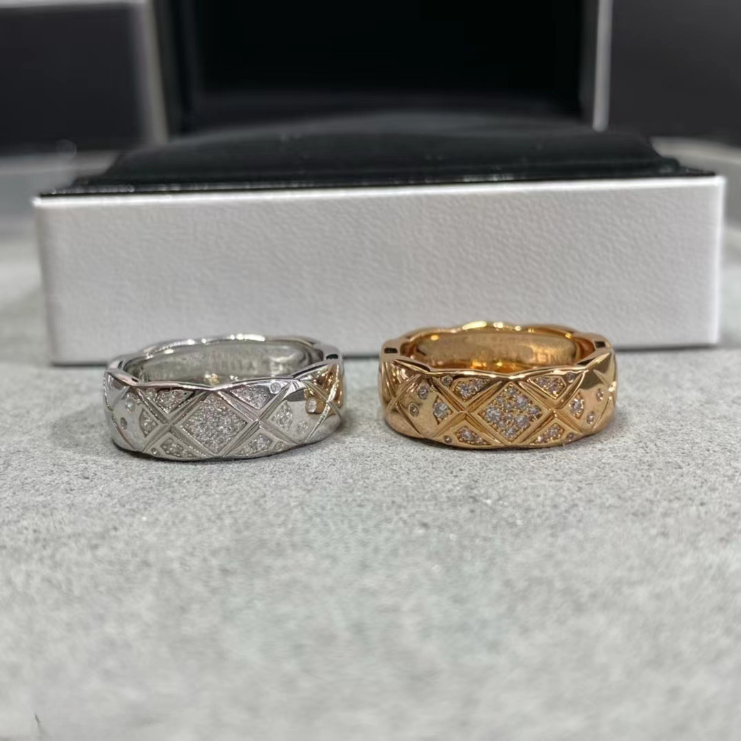 Classic Designer Rings Band Luxury Letter Titanium Steel Couples Ring Men Women 18K Gold Plated Diamond Ring Wedding Valentines Day Gift Lovers Jewelry