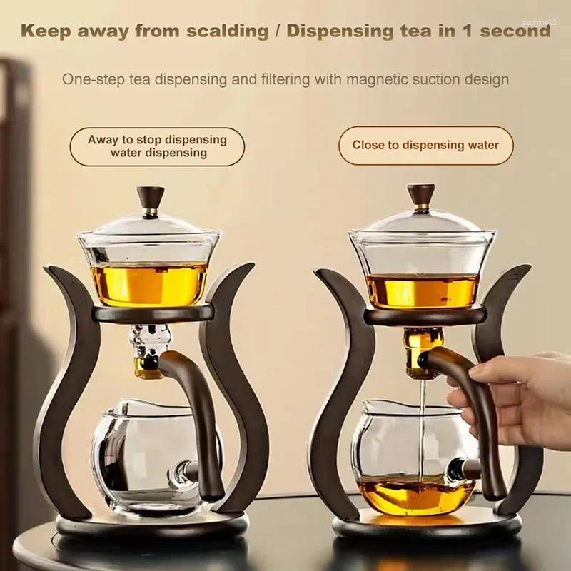 Set with Magnetic Water Diversion - Automatic Kung Fu Teapot for Lazy Tea Lovers