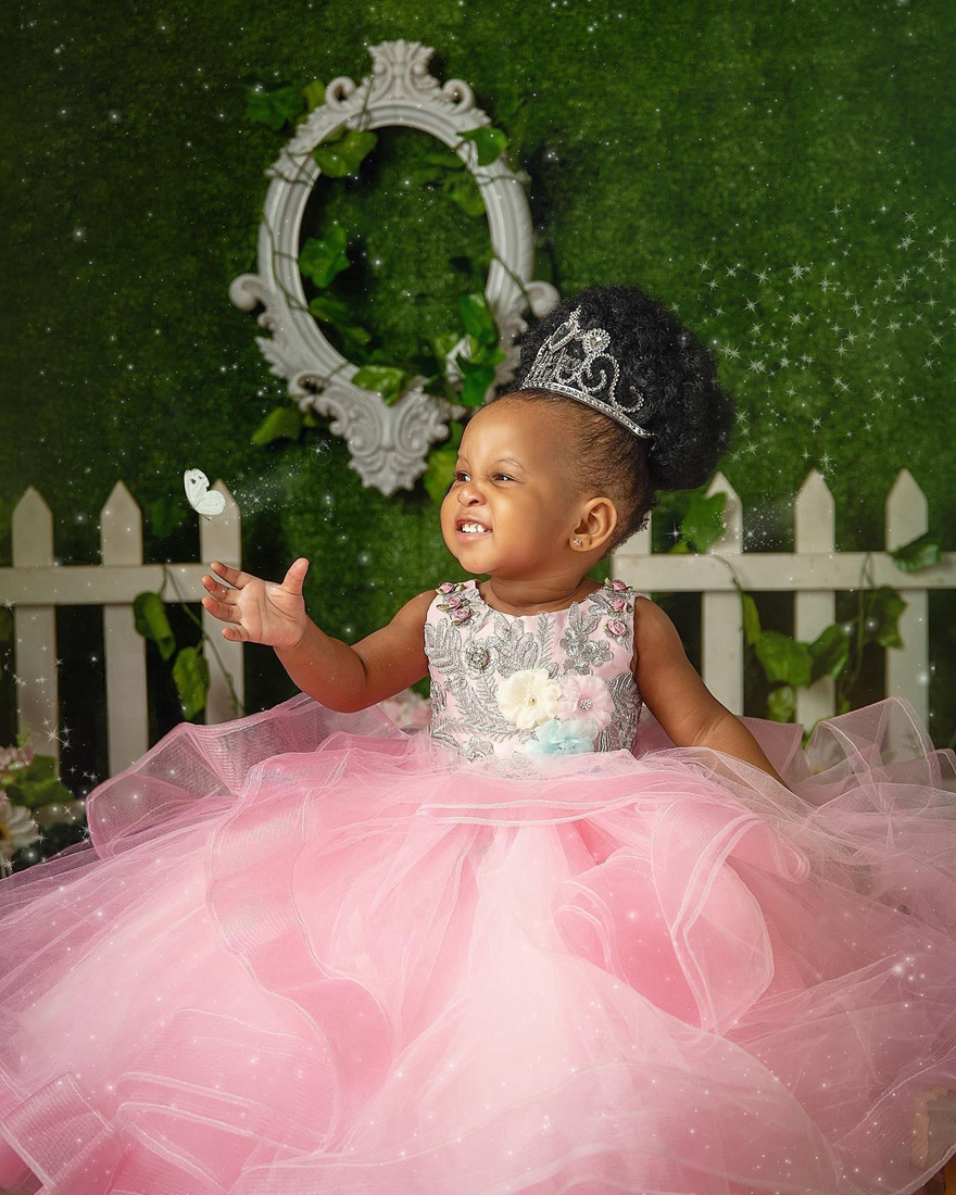 Little Pink Birthday Communication Dress Wer Girls Dresses Tiered Tulle Appliqued Lace Beaded Jewel Kids Gowns For Special Ocns Nf es