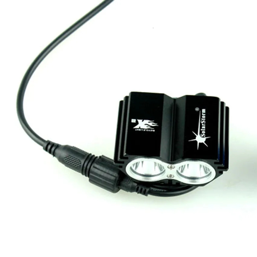 SolarStorm X2 Waterproof Bike Light 5000LM 2 X T6 LED Front Bicycle Headlight Dual Luz Lamps for Cycling Led bike 18650 Battery 240322