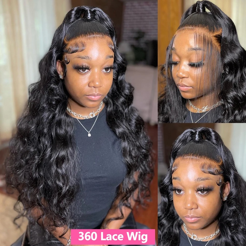 Body Wave 360 Full Human Pre Plucked 13X6 Hd Brazilian Hair Wigs For Women 13X4 Lace Frontal Wig
