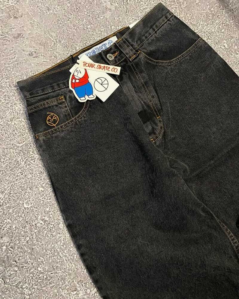 Men's Jeans Y2K Harajuku Loose Straight Jeans Gothic Hip Hop Leisure High end Embroidered Simple Jeans Street Jeans Fashion High Waist Mens WearL