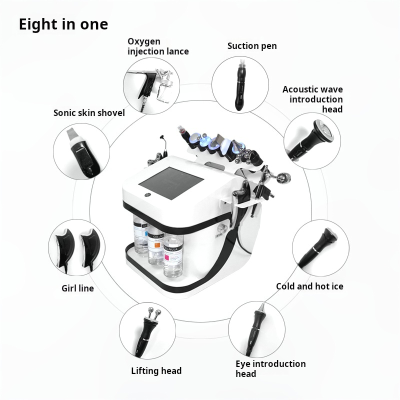 Hydra Dermabrasion Oxygene Jet Peel Machine Rf Ultrasound Multifunction Deep Cleansing Therapy Hydrogen Oxygen Machine