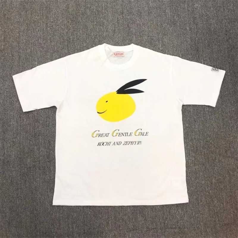 Men's T-Shirts Good Quality Foam Rabbit Print Kapital Kountry T Shirt Men Summer Style Women T-Shirt Fashion Tees J240325