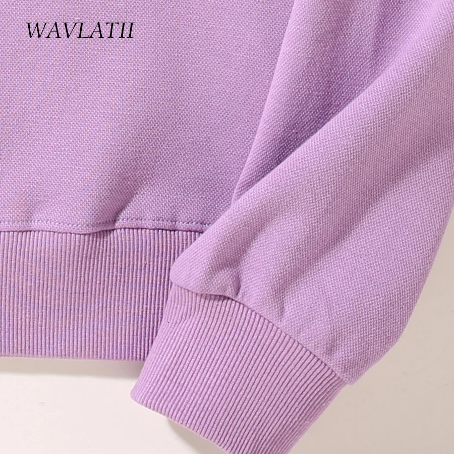 WAVLATII Oversized Sweatshirts for Women Casual White Black Hoodie Female Grey Long Sleeve Tops Spring Autumn WH2392 240318