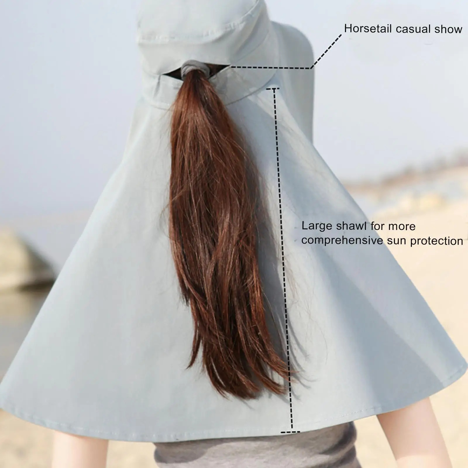 Summer Sunscreen Hat Womens Antiultraviolet Sunshade Sun Cycling Neck Guard Shawl Facecovering Fisherman 240309