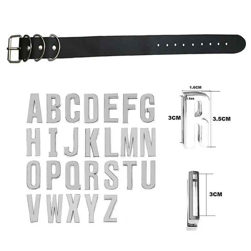 Goth Big Words HONEY Letter Necklace For Women Mens Fashion PU Leather Wide Choker Collar Party Jewelry Gifts Support Custom 240315