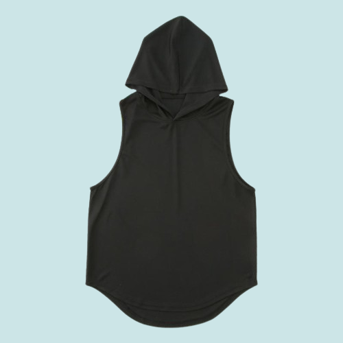 Yoga Outfit Gym Clothing Fitness Men Cotton Tanktop With Hooded Mens Bodybuilding Stringers Tank Tops Workout Singlet Sleeveless S