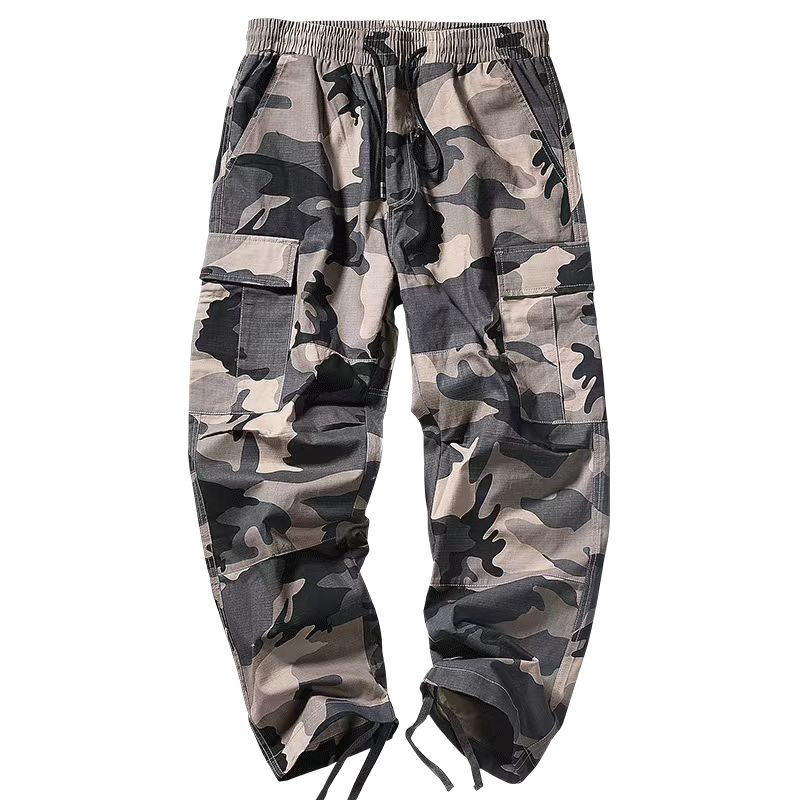 Overalls men's multi-bag casual pants men's overalls long pants fashion brand new sports pants camouflage multi-bag pants