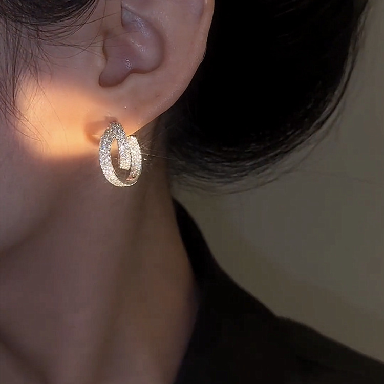 Sier S Sterg Stud Earrings: Pave 5A Cubic Zirconia CZ Dia Gemstone Jewelry Cross Earring for Women 4 terg ier tud