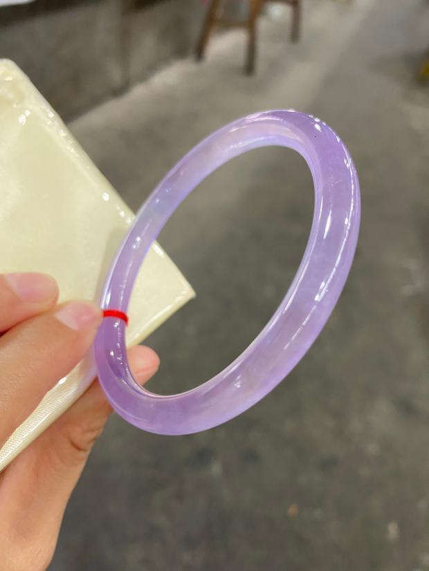 Myanmar Laokeng A-goods emerald jade bracelet high ice violet girls small round jade bracelet 230313