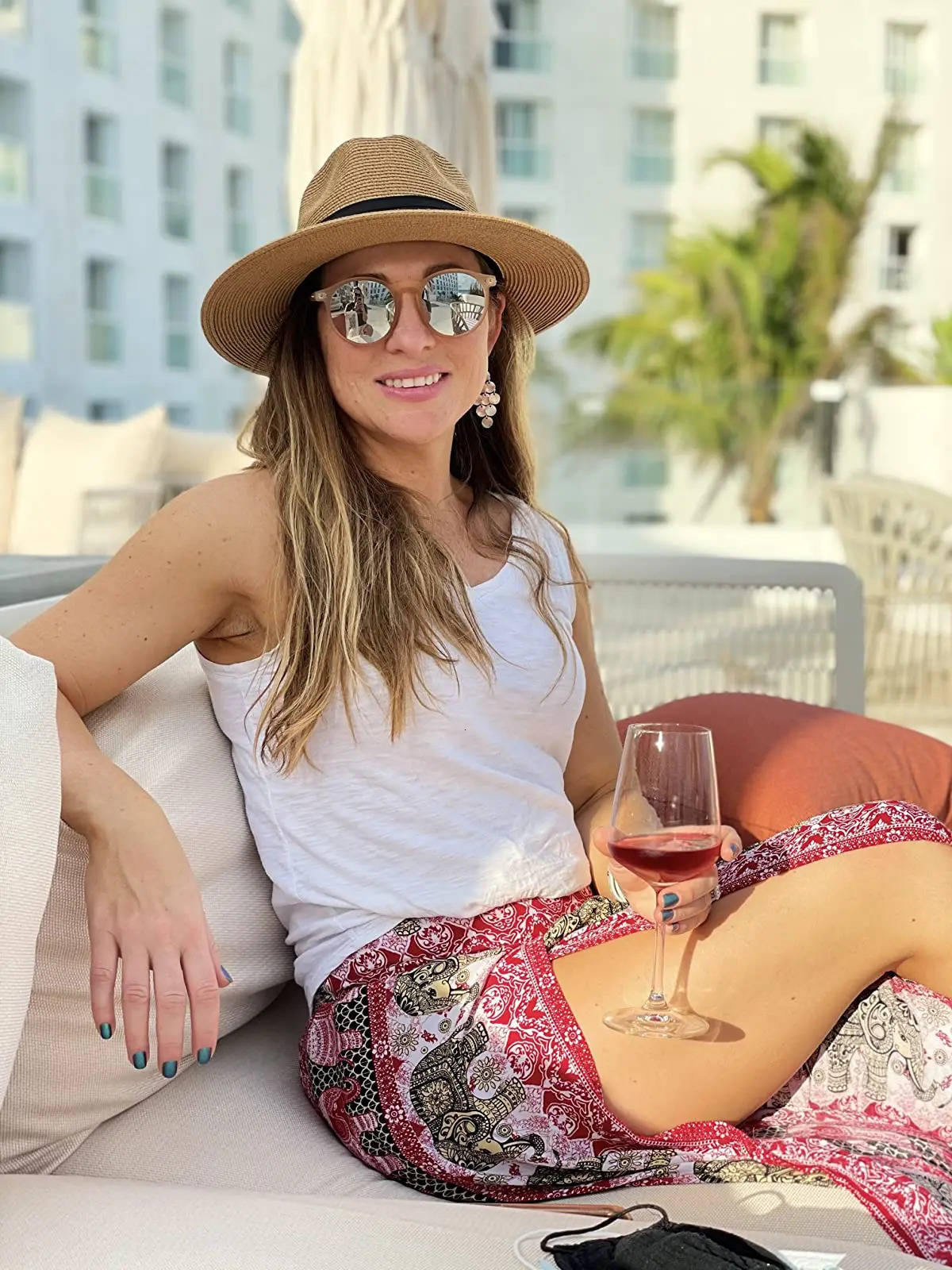 FURTALK Panama Hat Summer Sun Hats for Women Man Beach Straw Men UV Protection Cap chapeau femme 240309