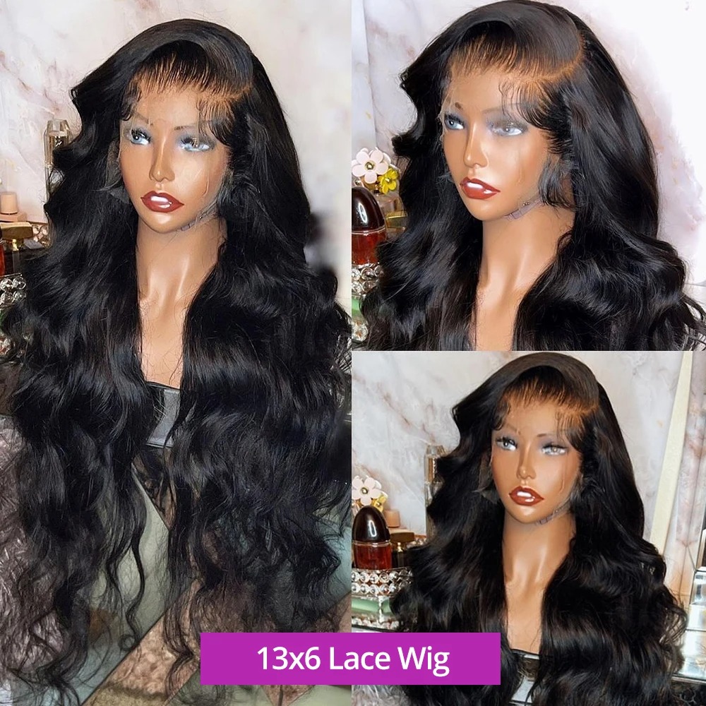 40 42 46Inch Body Wave 360 HD Frontal Wig Glueless Brazilian Wavy 13X4 13X6 Lace Front Human Hair Wigs For Women
